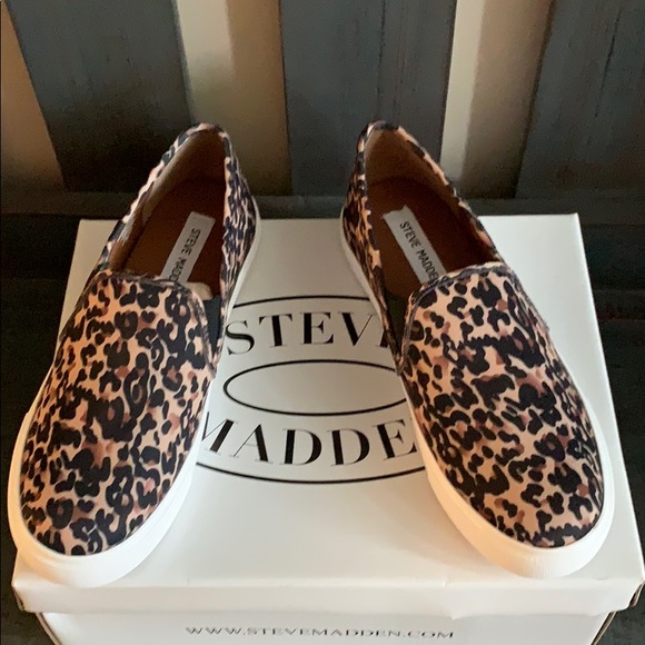 Steve Madden Shoes - Steve Madden Symba Loepard Slip-Ons
